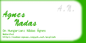 agnes nadas business card